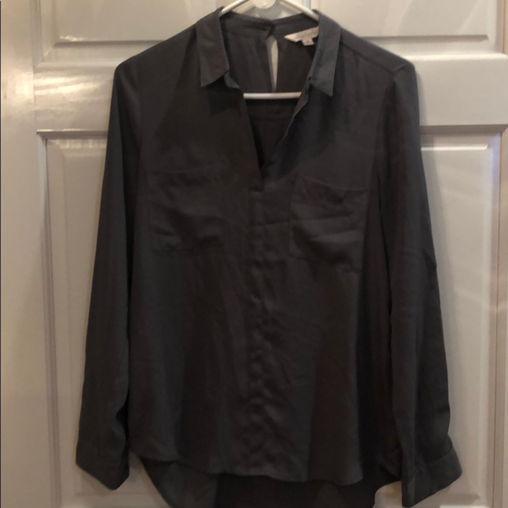 Dark gray business casual shirt